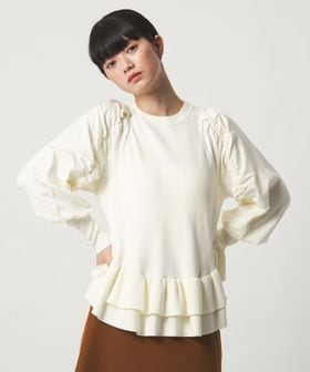 EMMEL REFINES/＜EMMEL REFINES＞EＭ HW スソフリル チュニック ニットプルオーバー/ニット / セーター