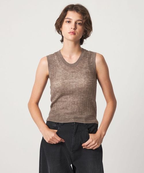 john masters UNITED ARROWS/＜john masters UNITED ARROWS＞シアーアルパカブレンド Uネック ニットベスト/ニット / セーター