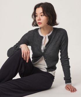 john masters UNITED ARROWS/＜john masters UNITED ARROWS＞シアーアルパカブレンド クルーネック カーディガン/カーディガン / ボレロ