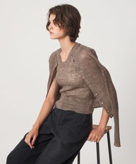 john masters UNITED ARROWS/＜john masters UNITED ARROWS＞シアーアルパカブレンド クルーネック カーディガン/カーディガン / ボレロ