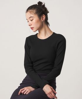 john masters UNITED ARROWS/＜john masters UNITED ARROWS＞ファブリックコスメ モイスチャーリブクルーネックロングスリーブプルオーバー/Tシャツ / カットソー