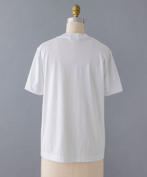 【BLAMINKブラミンク】コットン刺繍Tシャツ　エンブレム刺繍　ホワイト　36 BLAMINKブラミンク】コットン刺繍Tシャツ エンブレム刺繍