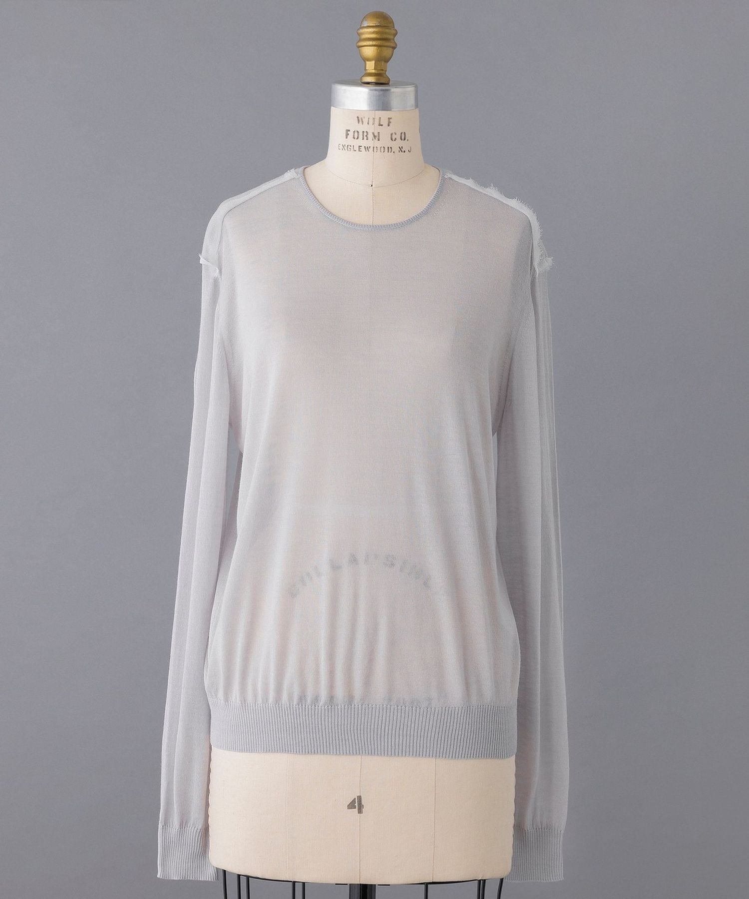 【NOBLE✖️L'AUBE BLANC】ハートネックロングT ブラウン フォックス混ボトルネックニットプルオーバー/le.coeur blanc