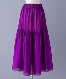 BLAMINK/シルクギャザーロングスカート/ミモレ / ロング