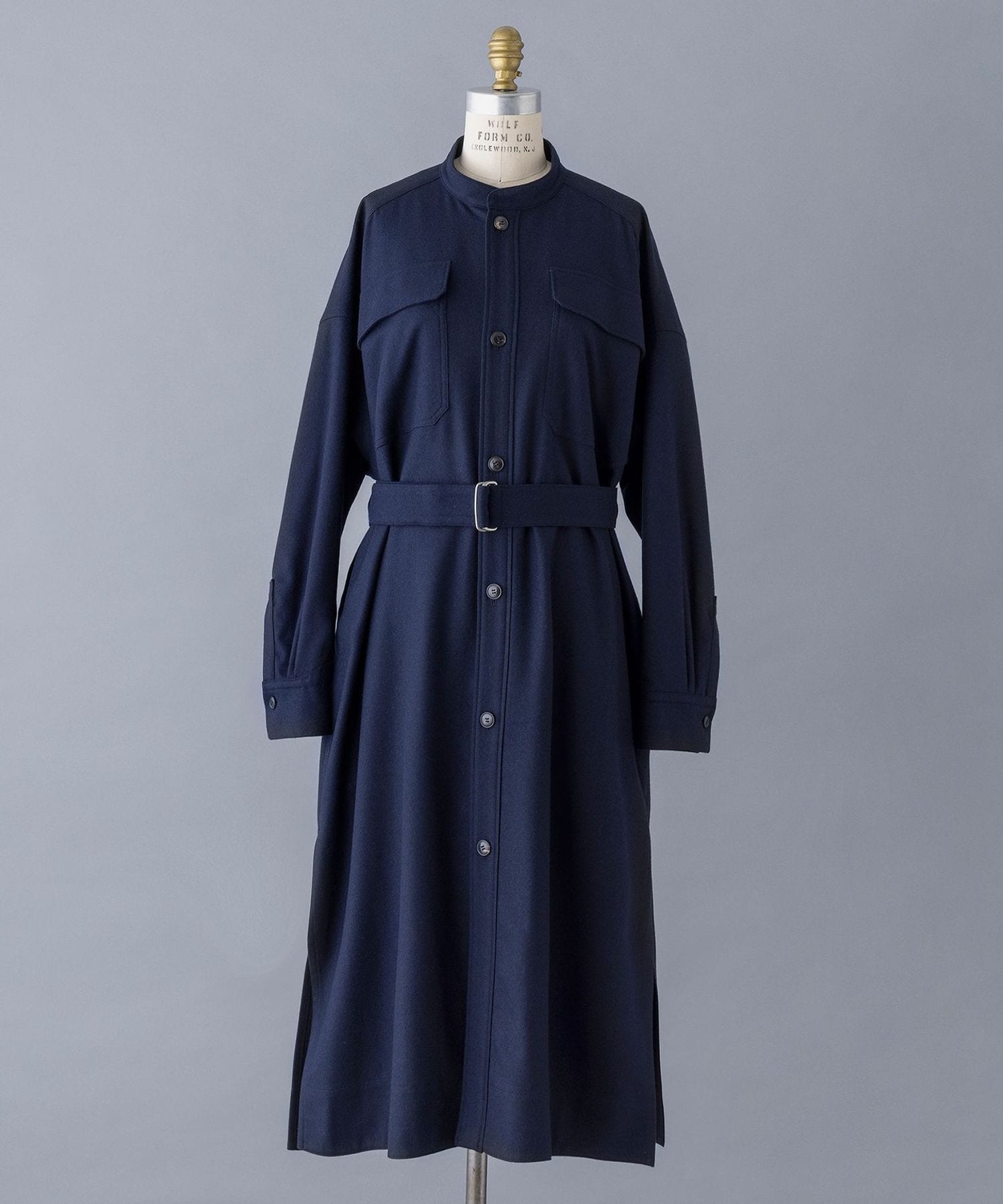 美品 ユナイテッドアローズ TOKYO 2,5万 総柄バンドカラーワンピース B 美品 ユナイテッドアローズ TOKYO 2,5万 総柄バンドカラー