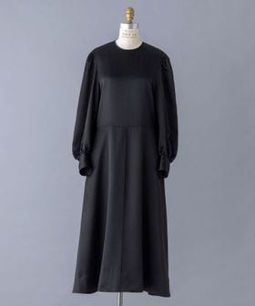 BLAMINK/M.WINTER クルーネックパフスリーブドレス/ワンピース