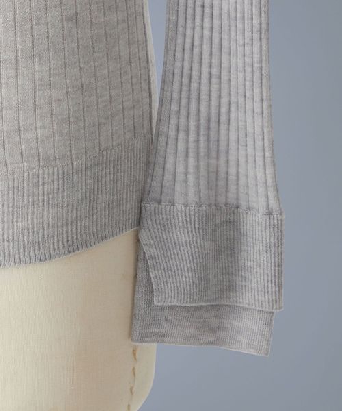 RESORT 18Gリブヘンリーネックニット