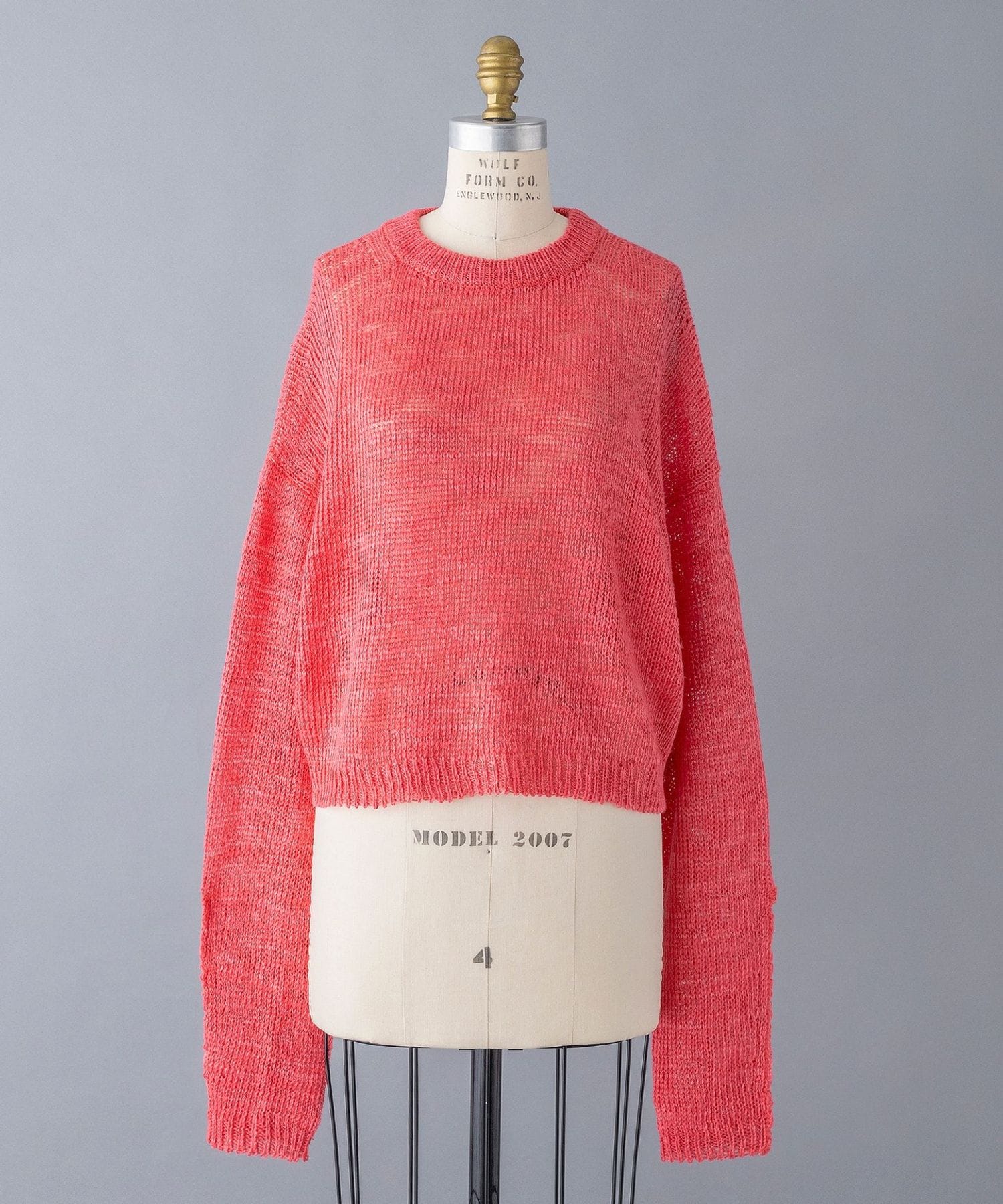 BLAMINK SPRING 18Gスキッパーカラーロングスリーブニット BLAMINK SPRING 18Gスキッパーカラーロングスリーブニット