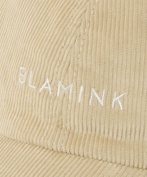 BLAMINK ロゴキャップ　ベージュ BLAMINK ベージュキャップ ロゴ刺繍 BLAMINK ロゴキャップベージュ
