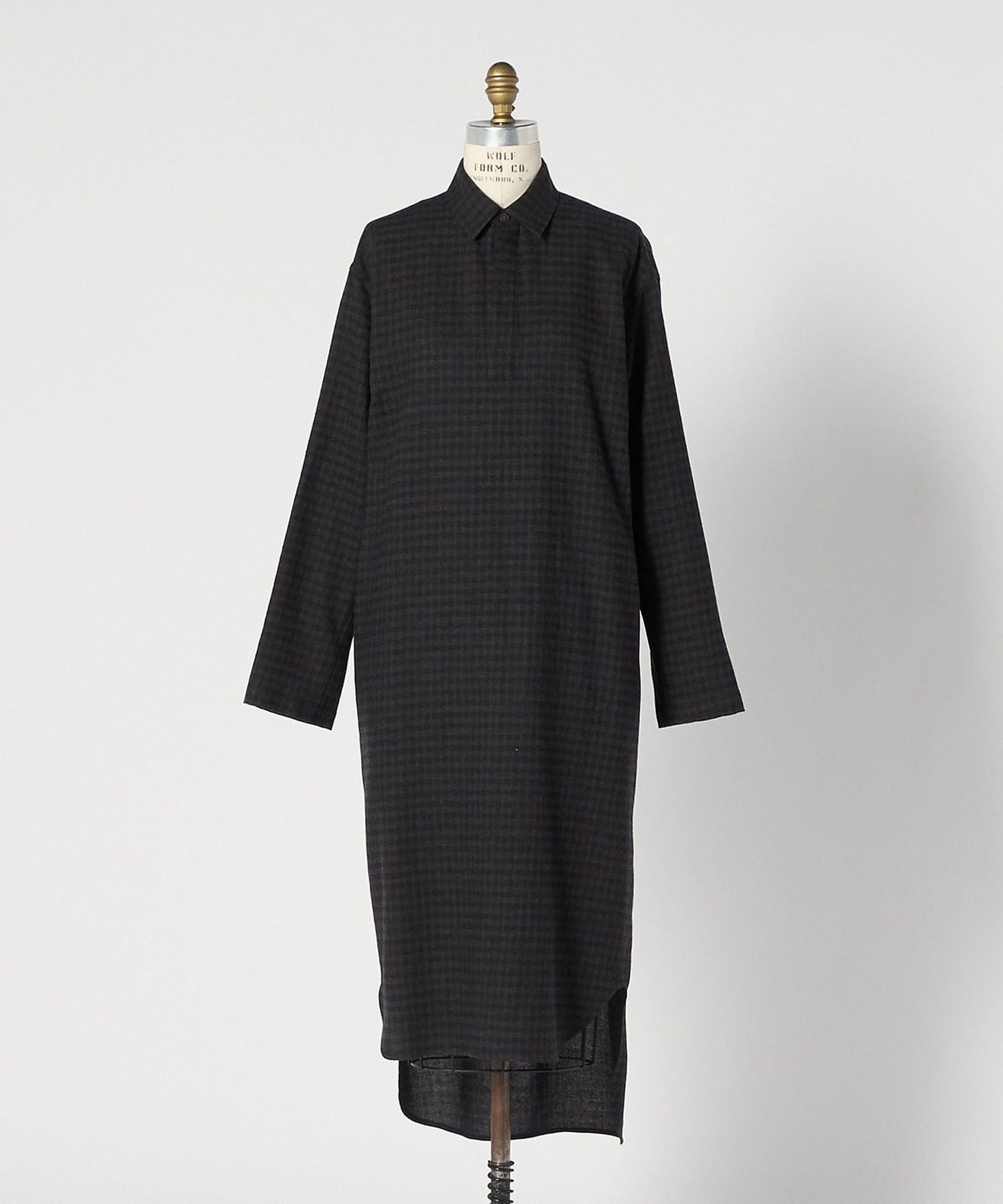 M.WINTER チェックロングスリーブワンピース