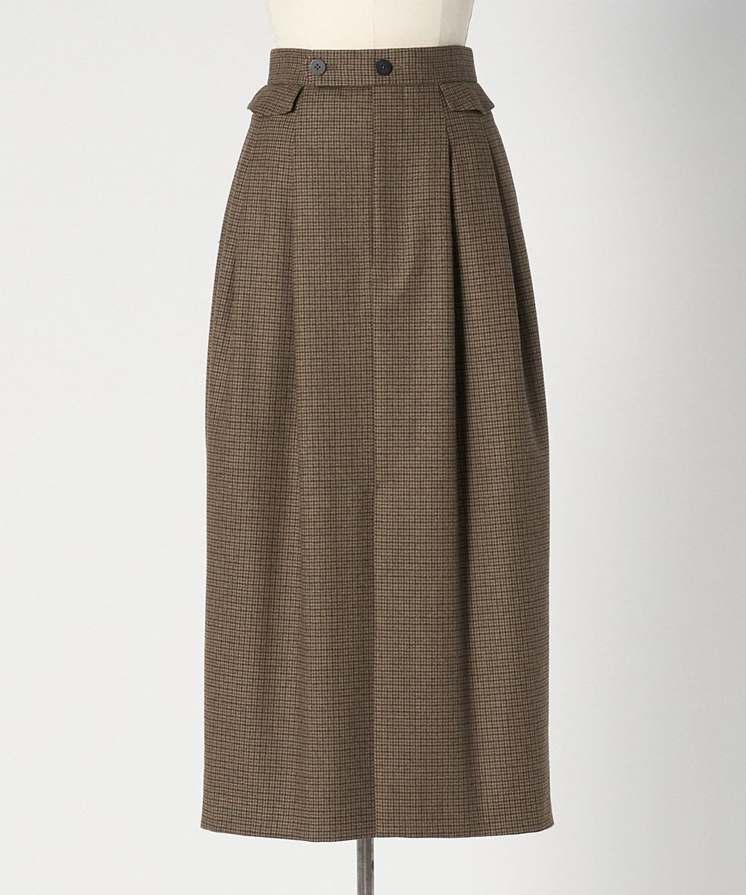 M.WINTER チェック柄タックタイトスカート