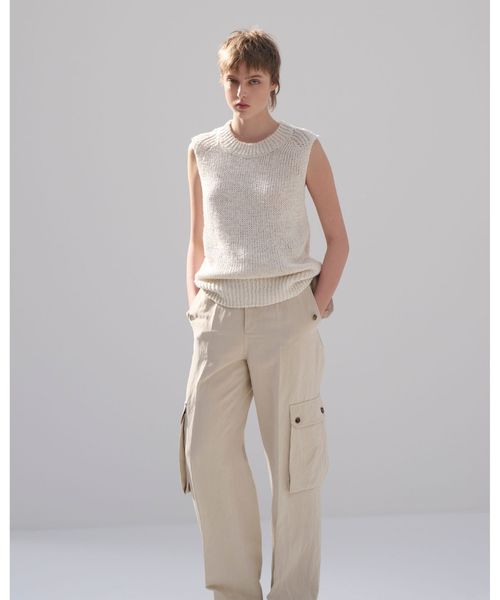 SPRING バックリボンニットベスト