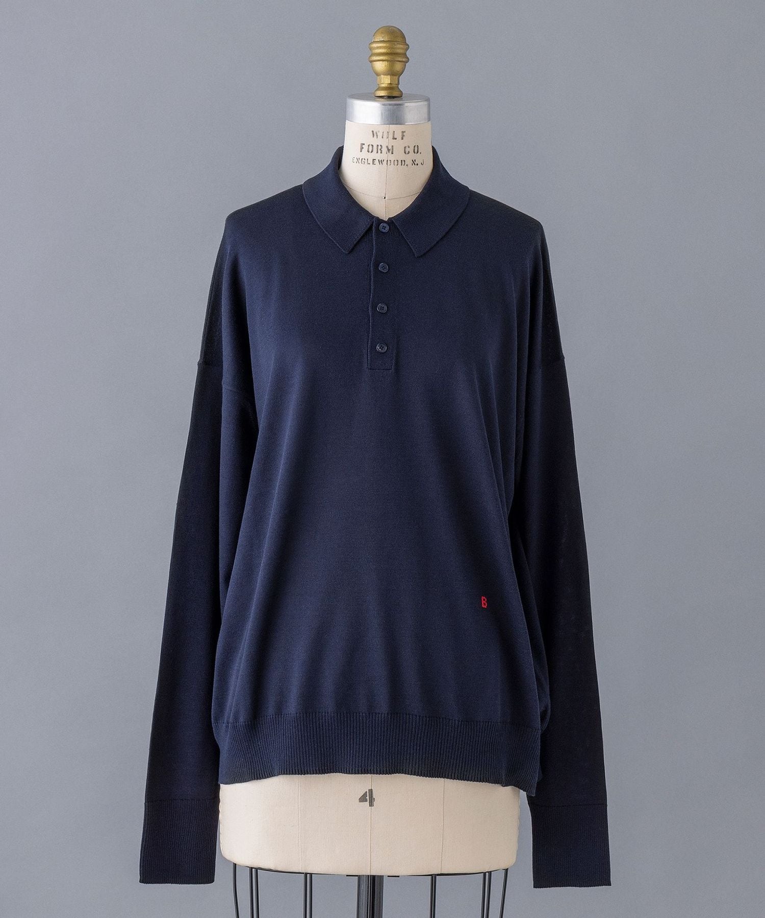 SPRING 18Gレギュラーカラーロングスリーブニット