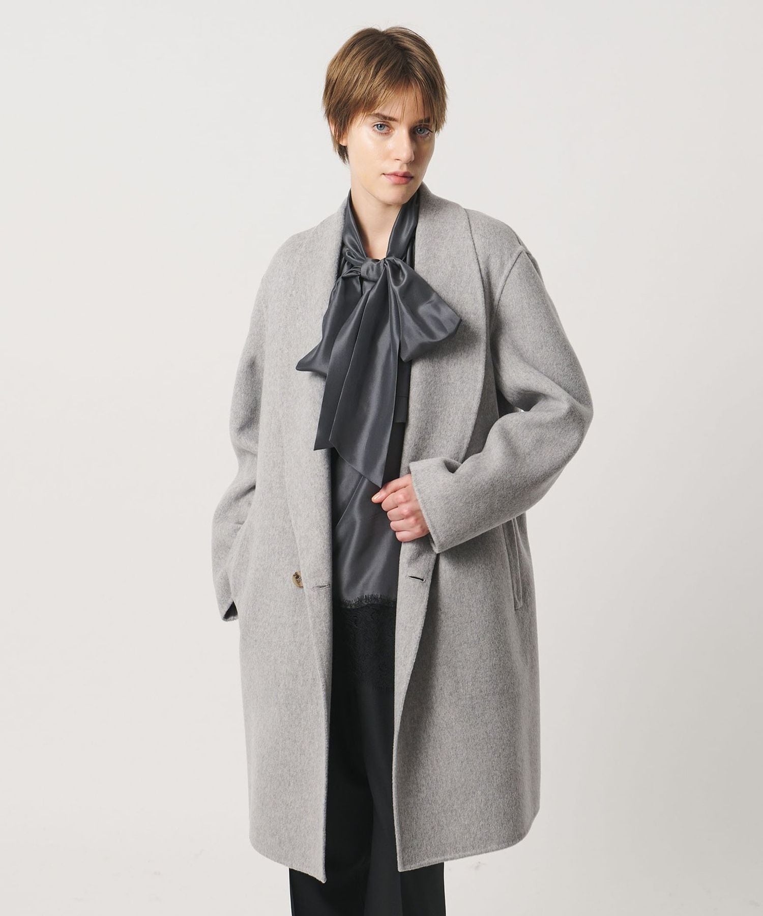 FW カシミヤショールカラーコート