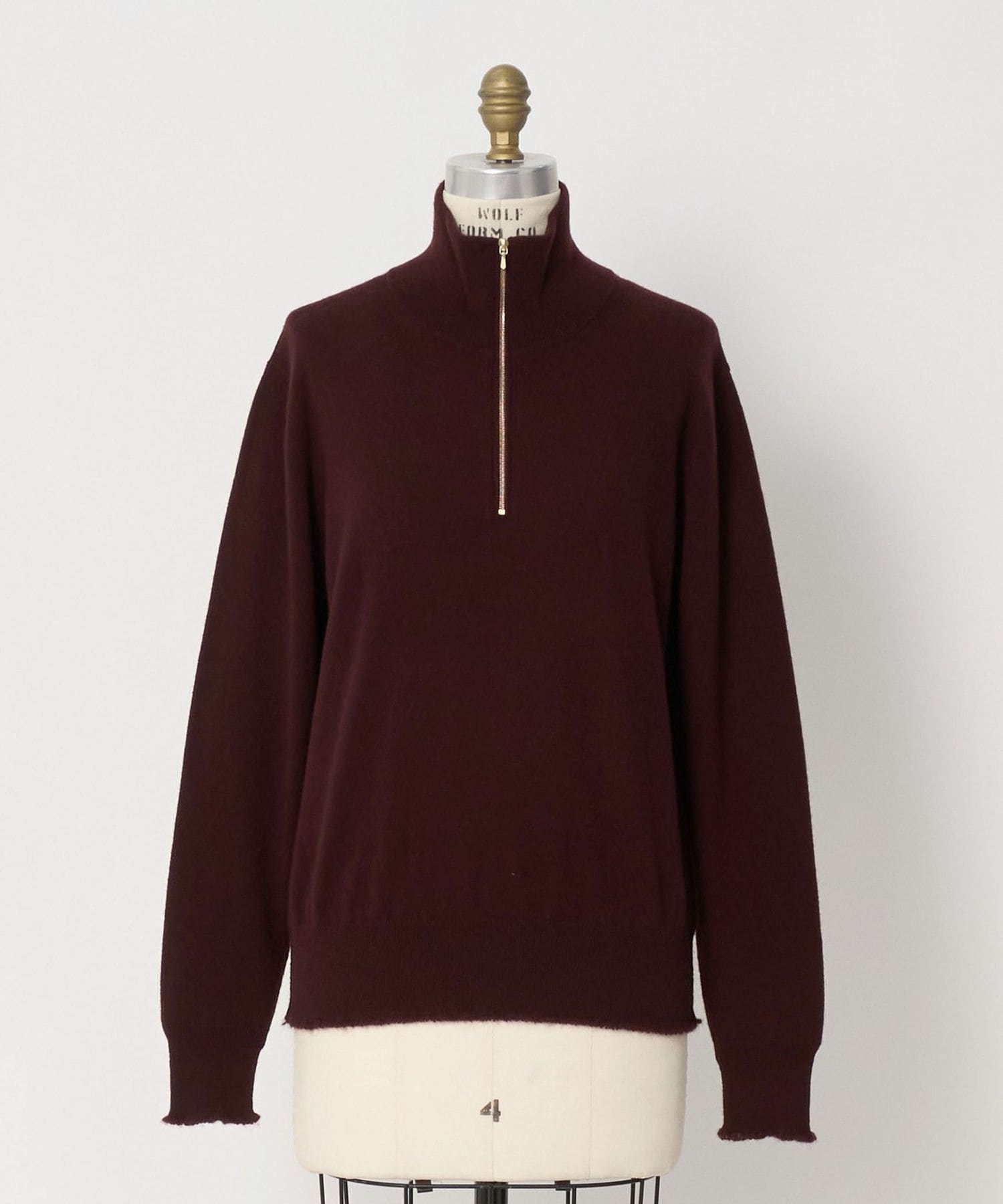FW 12Gカシミヤハーフジップニット
