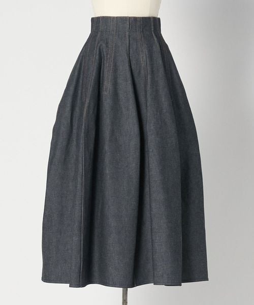 BLAMINK/RESORT デニムゴアードスカート/ミモレ / ロング