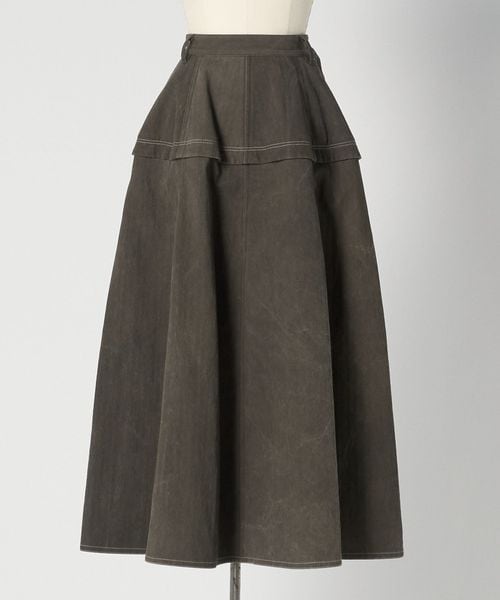 BLAMINK/RESORT コットンゴアードスカート/ミモレ / ロング