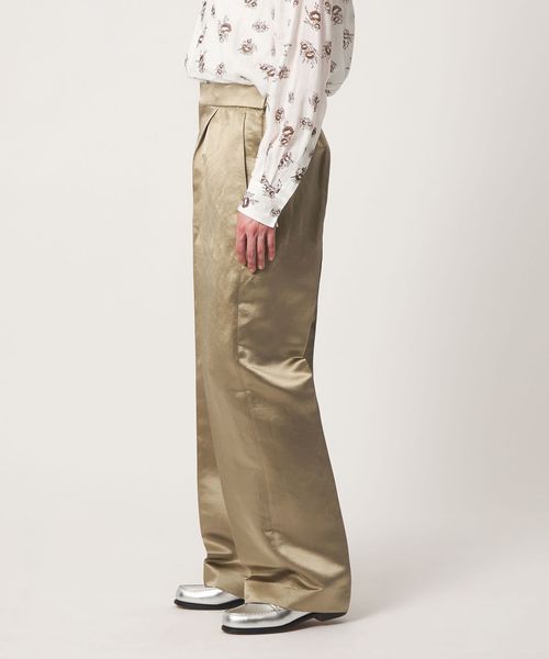 BLAMINK/RESORT バックギャザーストレートパンツ/その他パンツ