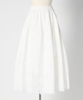 BLAMINK/RESORT エンブロイダリーゴアードスカート/ミモレ / ロング