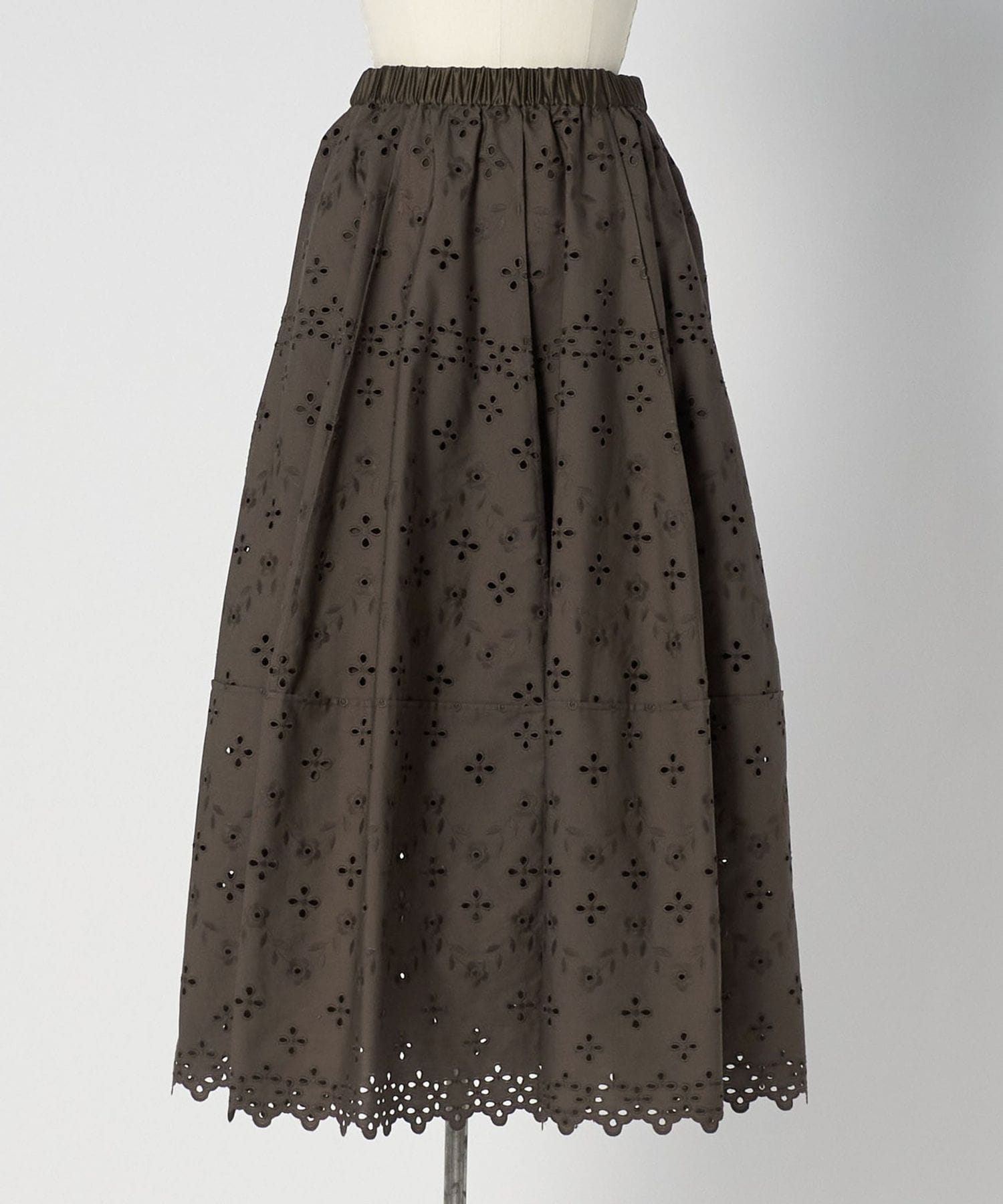 スカート NBBWEEKEND RESORT エンブロイダリーゴアードスカート