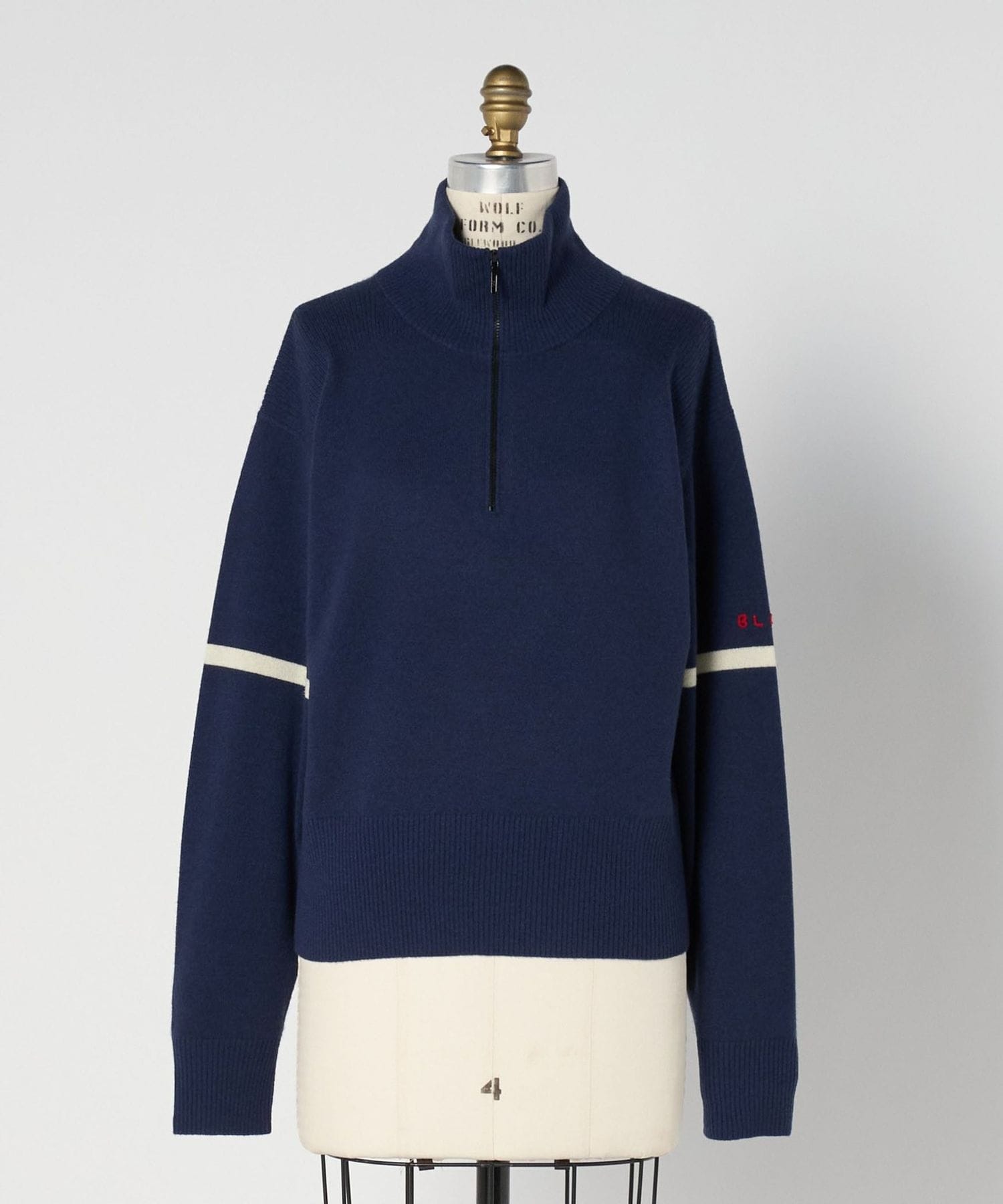 RESORT ハーフジップロングスリーブニット