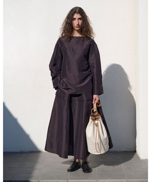 BLAMINK/SPRING バック3ボタンロングスリーブブラウス/シャツ / ブラウス