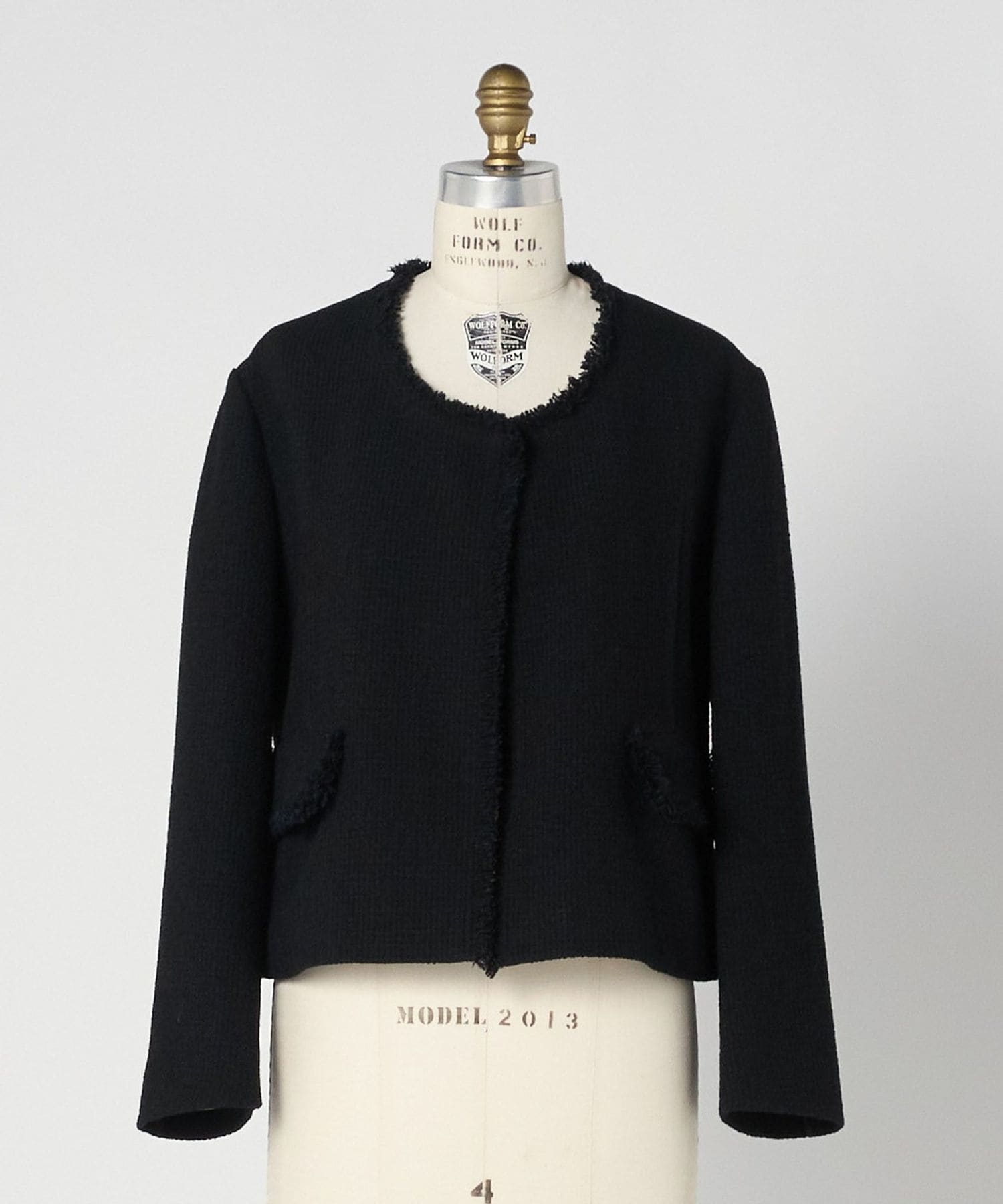 SPRING ツイードノーカラージャケット