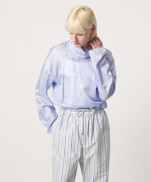 BLAMINK/SPRING モックネックロングスリーブブラウス/シャツ / ブラウス