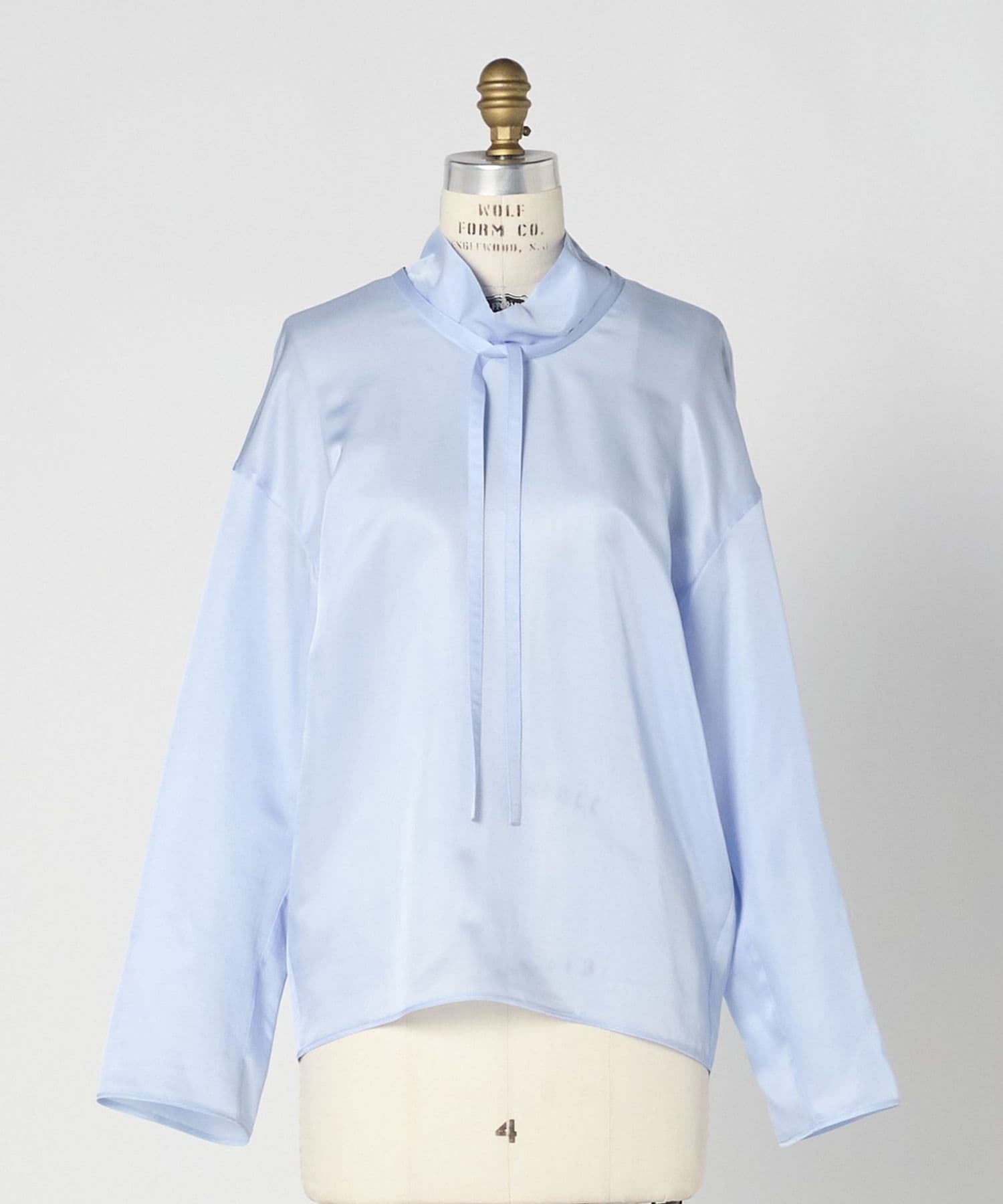 archivio モックネックフリースシャツ 水色 archivio モックネック