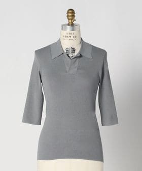 BLAMINK/BLMK 14Gレギュラーカラーショートスリーブニット/ニット / セーター