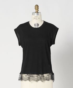 BLAMINK/BLMK レースリブノースリーブ/Tシャツ / カットソー