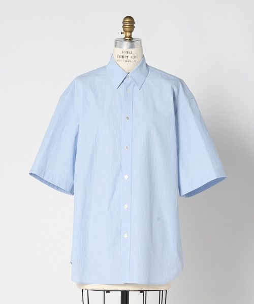 BLAMINK/BLMK ストライプレショートスリーブシャツ/シャツ / ブラウス