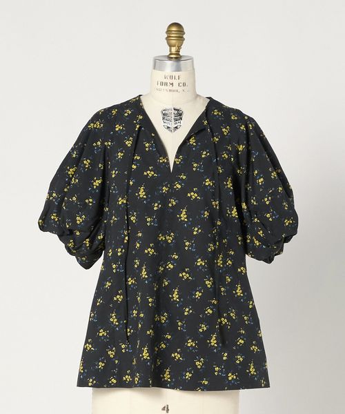 BLAMINK/SUMMER フラワーリボンパフショートスリーブ/シャツ / ブラウス