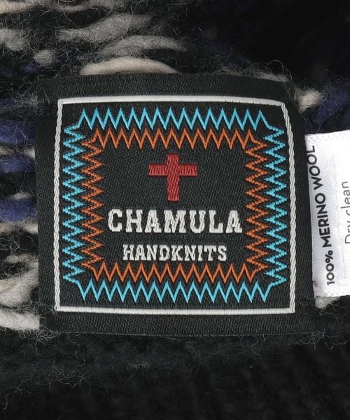CHAMULA＞ ダブルカフ フェアアイル ニットキャップ