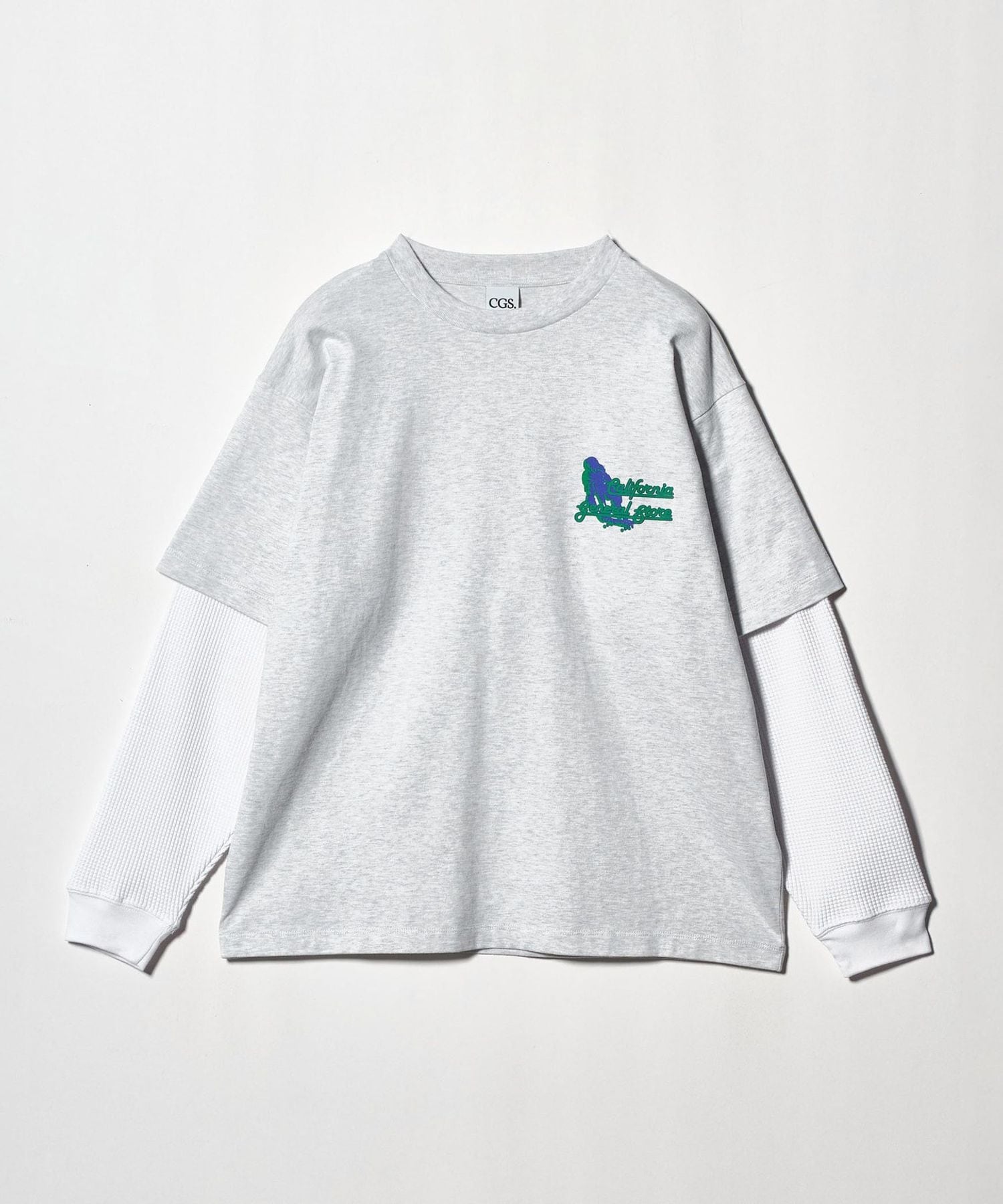 CGS.＞オーガニックコットン フェイクレイヤード ロングスリーブ Tシャツ
