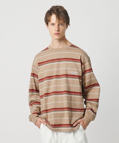 California General Store/＜CGS.＞オーガニックコットン ボーダー ロングスリーブ Tシャツ/Tシャツ / カットソー