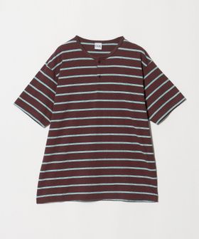 California General Store/＜CGS.＞マルチ ボーダー ヘンリーネック Tシャツ/Tシャツ / カットソー