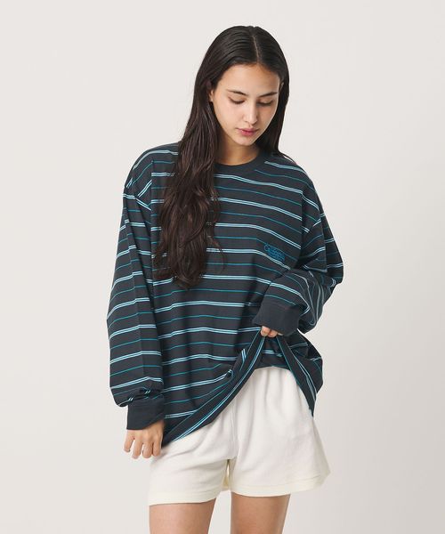 California General Store/＜CGS.＞オーガニック コットン ロングスリーブ ボーダー Tシャツ/Tシャツ / カットソー