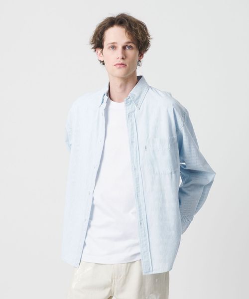 California General Store/＜CGS.＞インディゴ シャンブレーストライプ ボタンダウン シャツ/シャツ / ブラウス