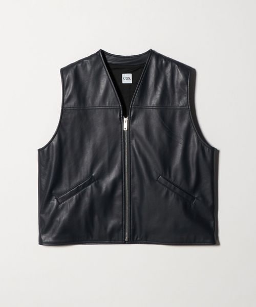 California General Store/＜CGS.＞レザー ライク ワーク ベスト/ベスト