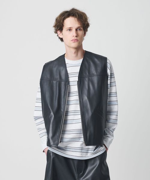 California General Store/＜CGS.＞レザー ライク ワーク ベスト/ベスト