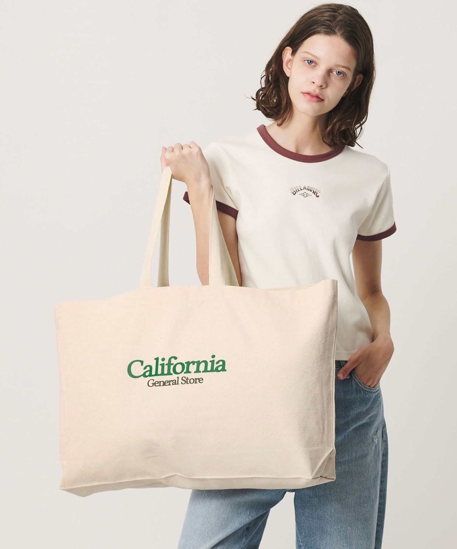 最終値下げCGS カリフォルニアジェネラルストア　ネイビー CGS.＞オーガニック コットン トート バッグ ラージ