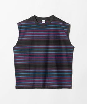 California General Store/＜CGS.＞マルチ ボーダー ノースリーブ Tシャツ/Tシャツ / カットソー