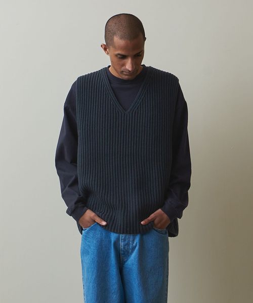 ＜Steven Alan＞ BALLOON CTN V/NECK VEST/ベスト