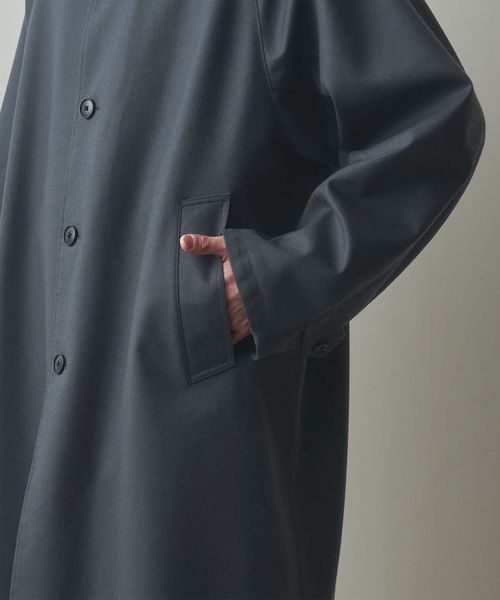 ATON/エイトン】SUPER 160S BALMACAAN COAT（ステンカラーコート