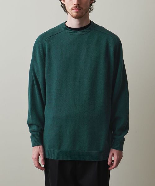 steven alan クルーネックニットセーター Lサイズ Steven Alan＞ W/NY スムース ラグランスリーブ クルーネック ニット