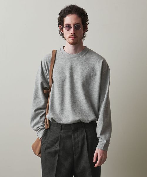 Steven Alan＞ ミルド メリノウール ロングスリーブ Tシャツ