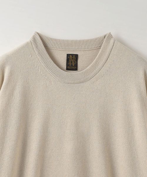 BATONER＞ CASHMERE/SILK CREW NECK KNIT/ニット