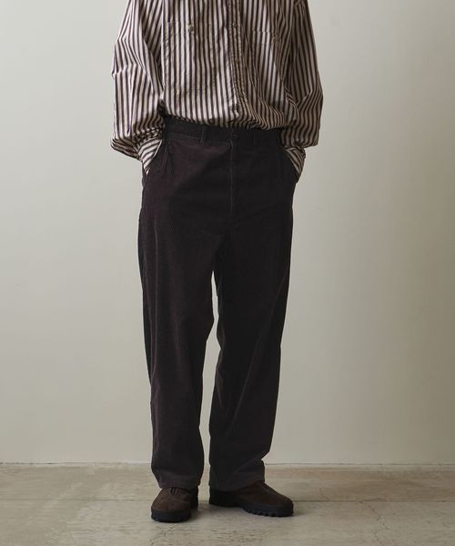 Steven Alan シャンブレーコーデュロイアーミーノープリーツトラウザーズ 8100024Y0073_l1_a061.jpg
