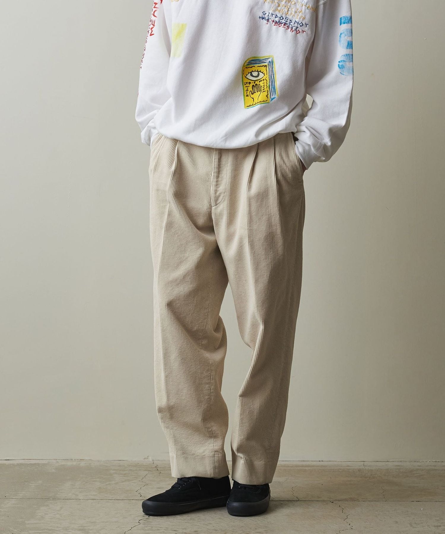 Steven Alan＞ 8W ヘビーウェイト コーデュロイ ツープリーツ